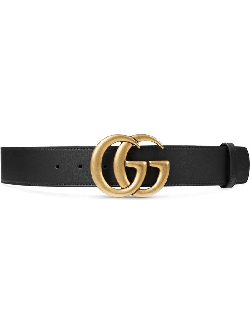 Gucci - double G buckle belt - women - Leather/metal - 75, 80, 85, 90, 95, 65, 70, 105 - Black