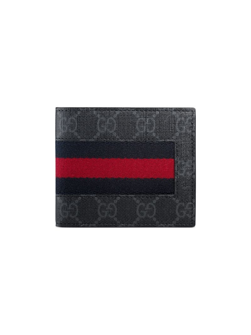 Gucci - GG Supreme Web wallet - men - Canvas - One Size - Black