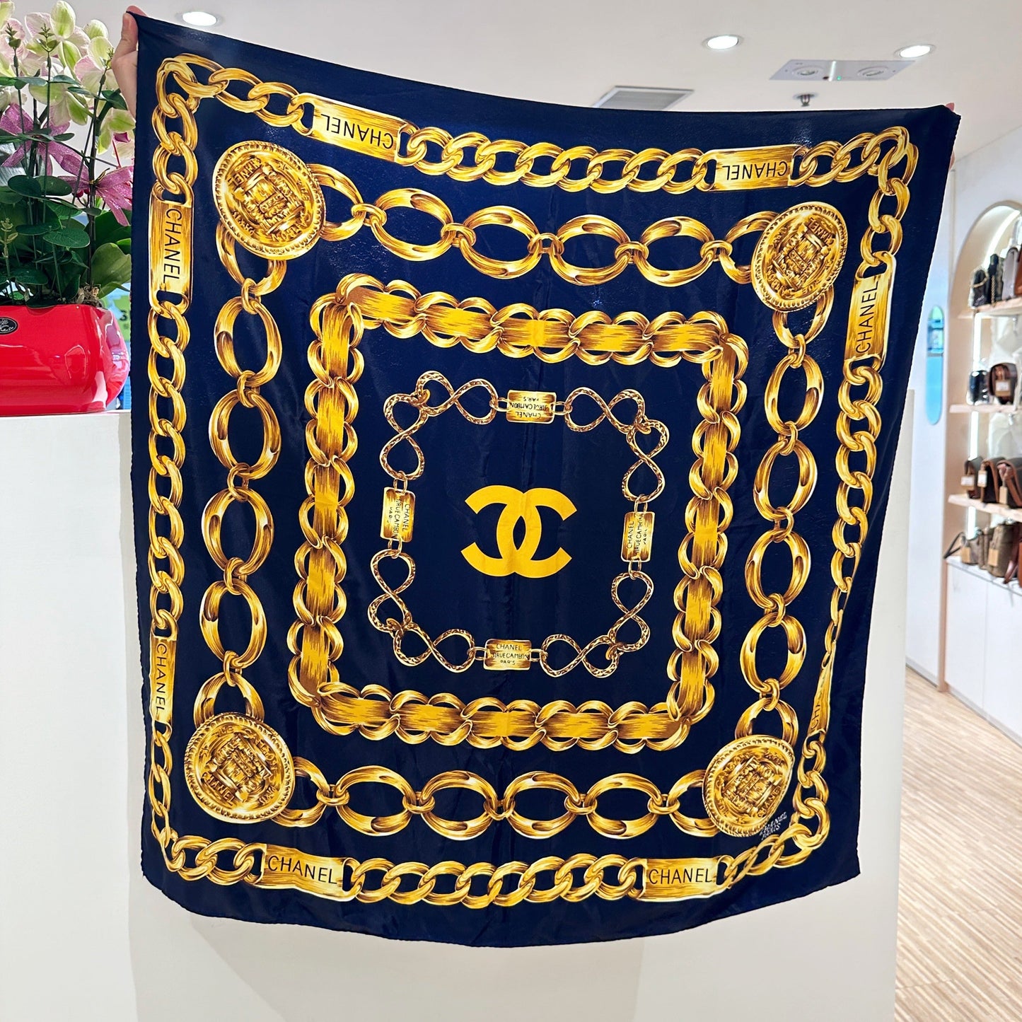 Chanel silk scarf