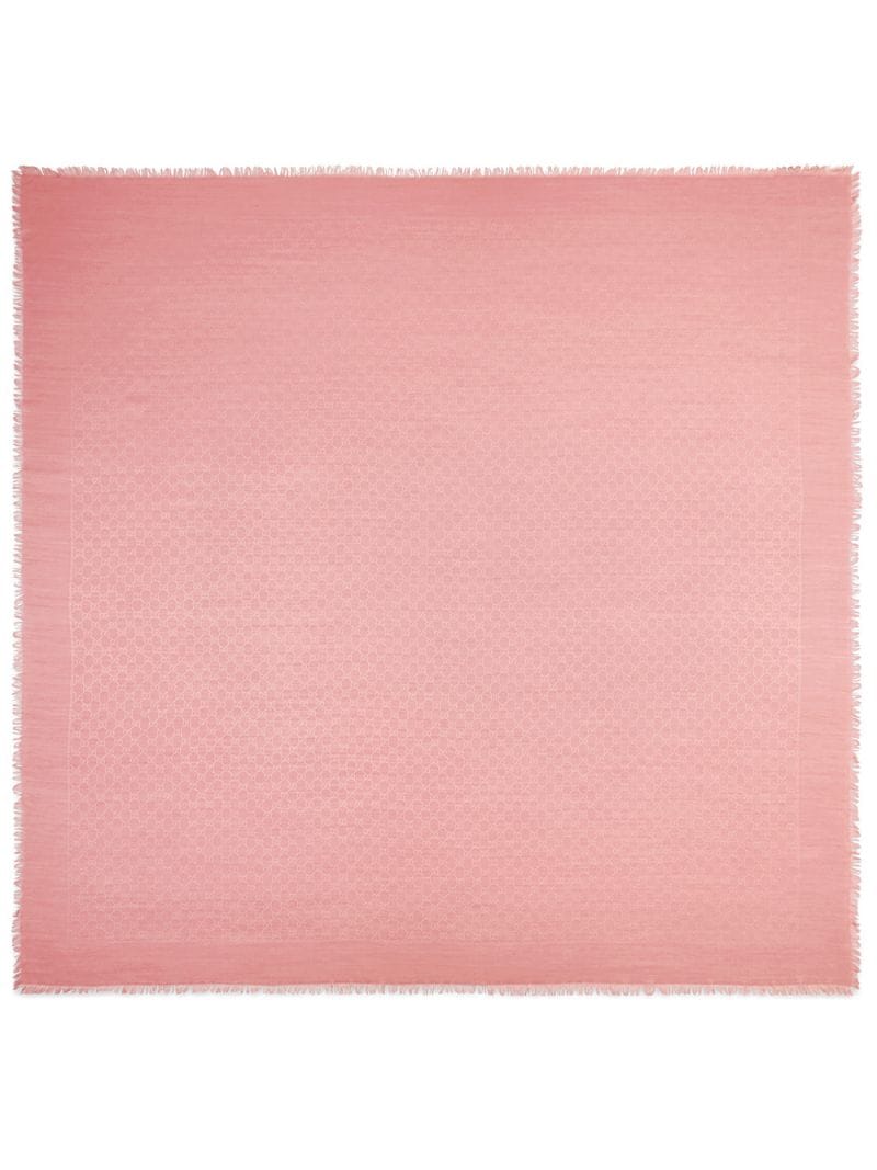 Gucci - GG jacquard shawl - women - Wool/Silk - One Size - PINK