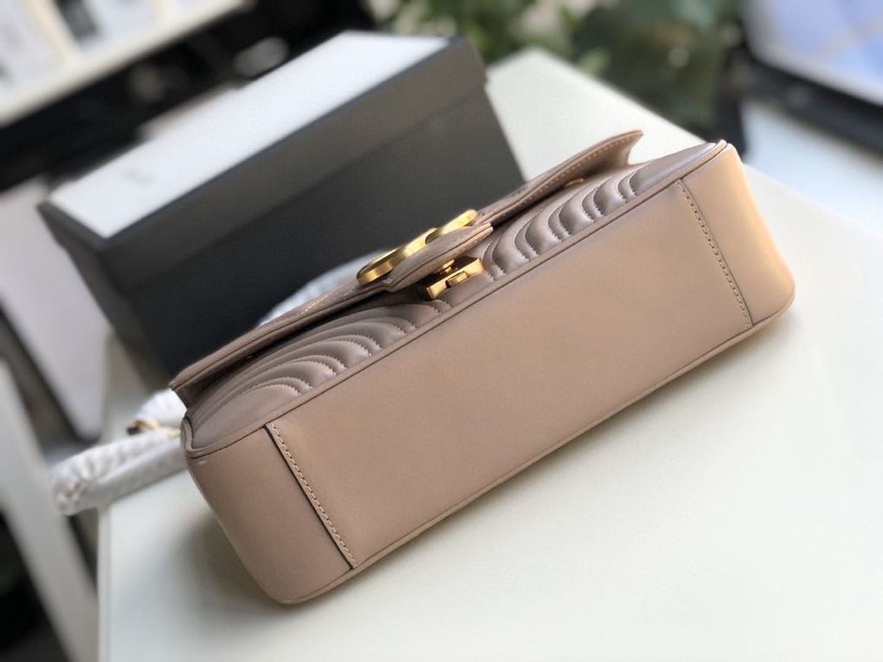 gg Marmont Matelassé Dusty Matelassé Pink Shoulder Bag