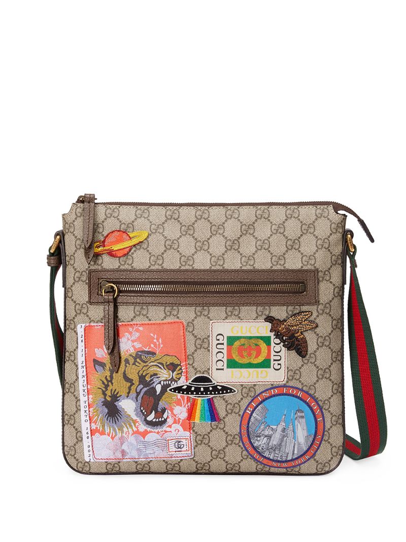 Gucci - Gucci Courrier soft GG Supreme messenger - men - Cotton/Leather/Microfibre - One Size - Neutrals