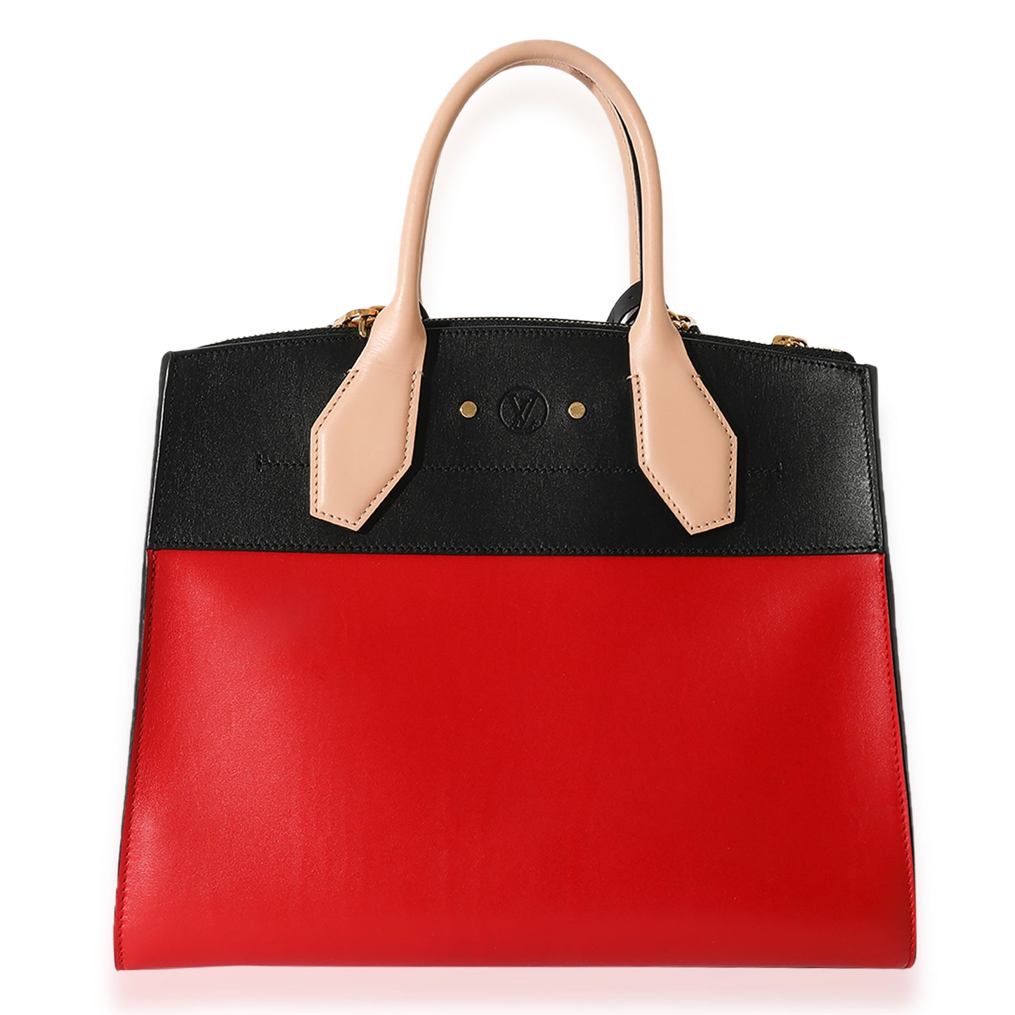 Louis Vuitton Rouge & City Steamer MM Calfskin Black Handbag