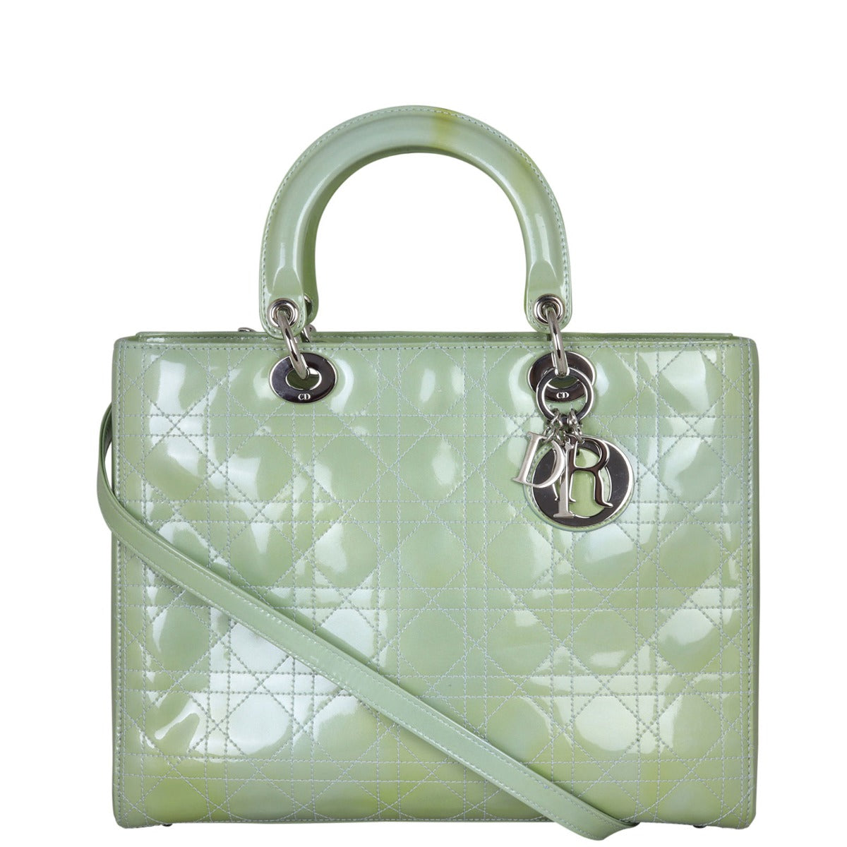 Dior Crossbody Bag Lady 5 Patent Large Shoulder Bag