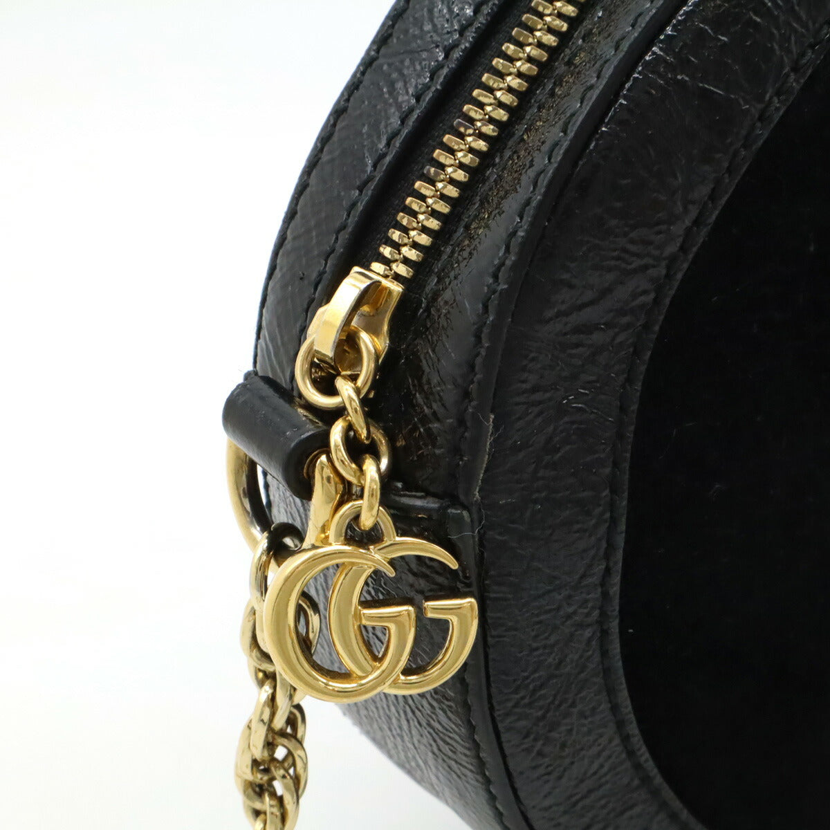 Gucci Patent Ophidia Marmont Shoulder Bag Leather Suede