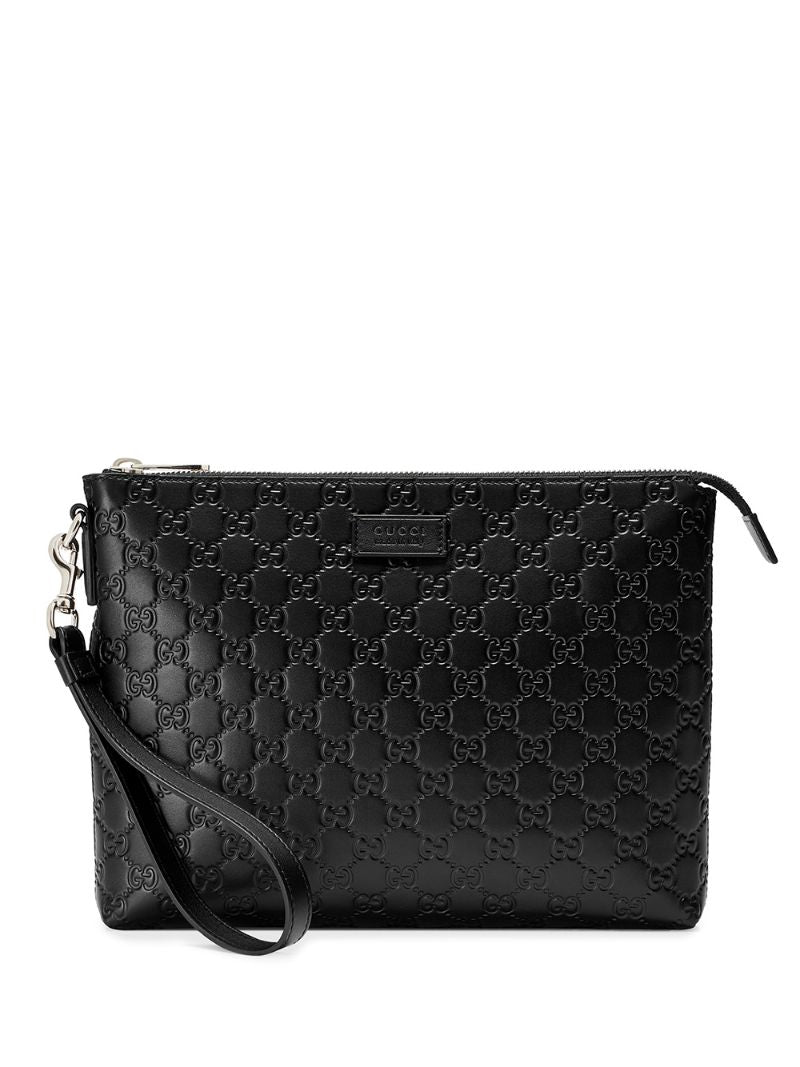Gucci - Gucci Signature soft men's bag - men - Leather/Microfibre - One Size - Black