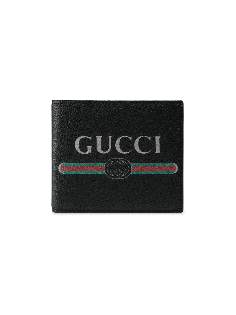 Gucci - Gucci Print leather coin wallet - men - Calf Leather - One Size - Black
