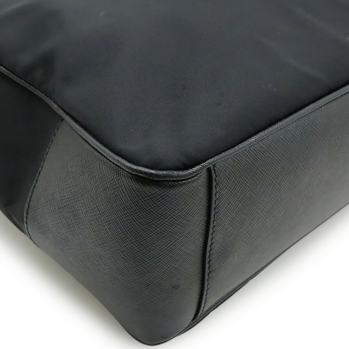 Prada Triangle 2Way Bag Leather Nylon Logo Travel Bag