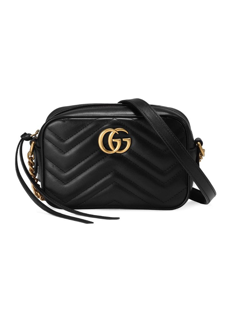 Gucci - Black GG Marmont Mini leather bag - women - Microfibre/metal/Leather - One Size - Black