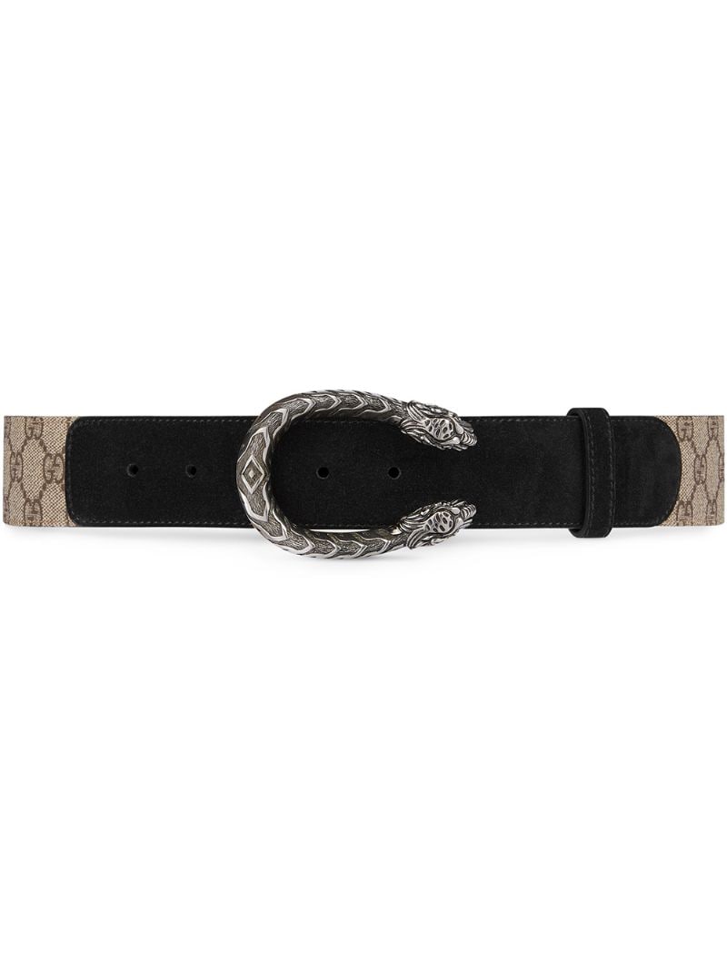 Gucci - Dionysus GG Supreme belt - women - metal/Canvas/Suede - 70, 75, 85, 90, 95, 105 - NEUTRALS