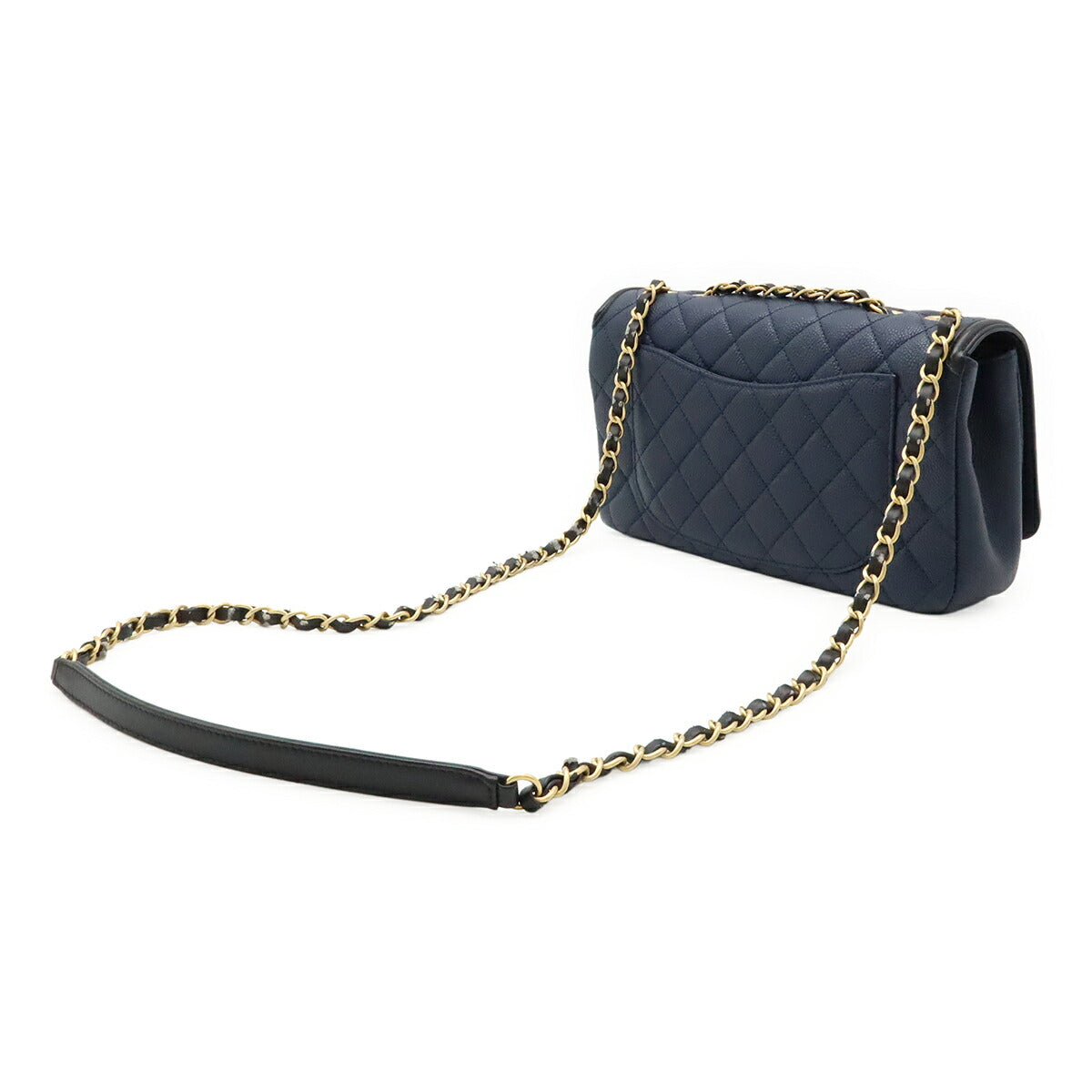 Chanel CC Filigree Caviar Leather Chain Shoulder Bag