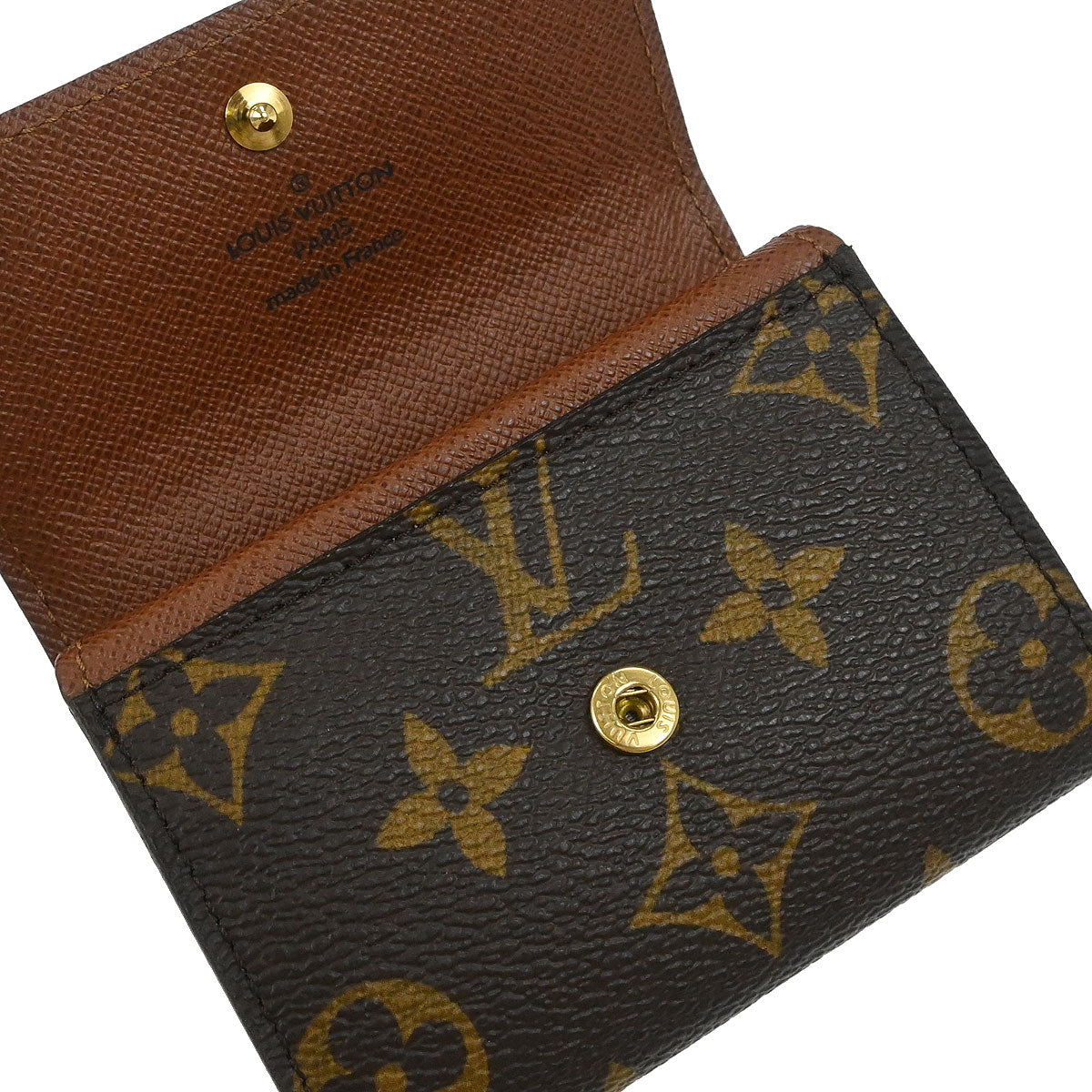 Louis Vuitton 2007 Monogram Porte Monnaie Plat Coin Case Wallet