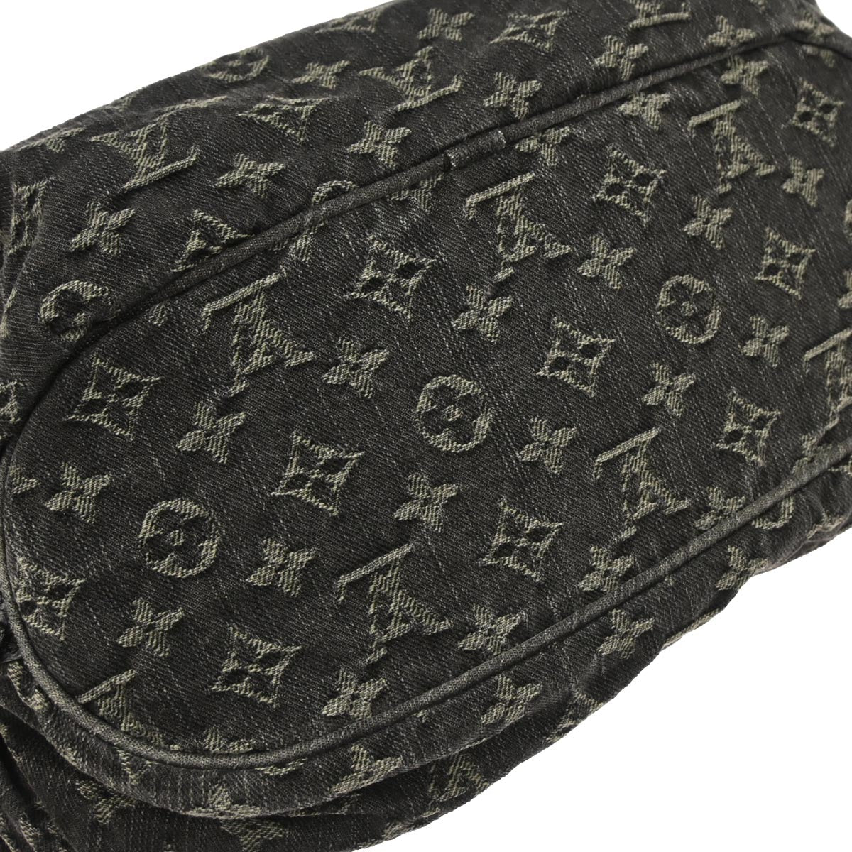 Louis Vuitton 2008 Black Monogram Denim XS Shoulder Bag M95608