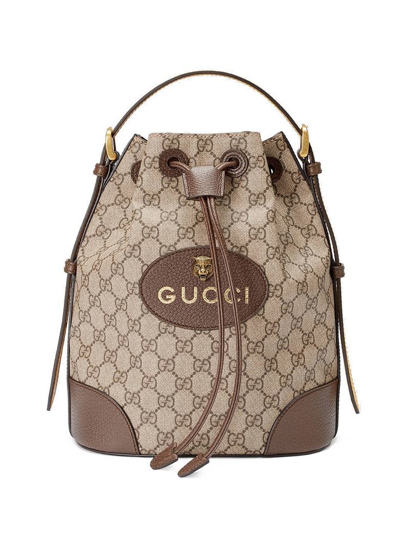 Gucci - GG Supreme backpack - women - Leather/Canvas/Polyester/Cotton - One Size - Brown