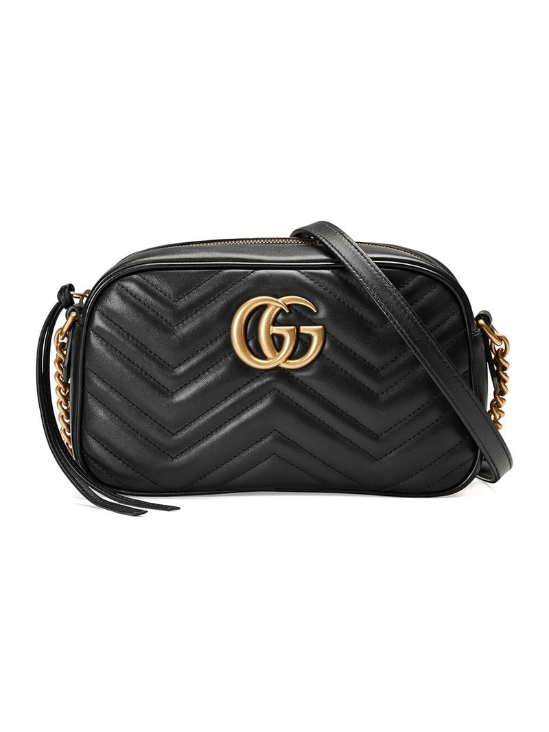 Gucci - GG Marmont small matelassé shoulder bag - women - Microfibre/Leather - One Size - Black
