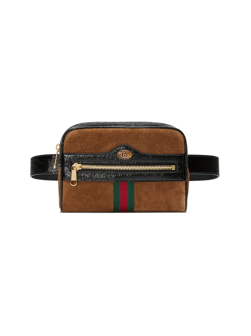Gucci - brown Ophidia small suede belt bag - women - Suede/Nylon/Microfibre/Patent Leather - 95 - Brown