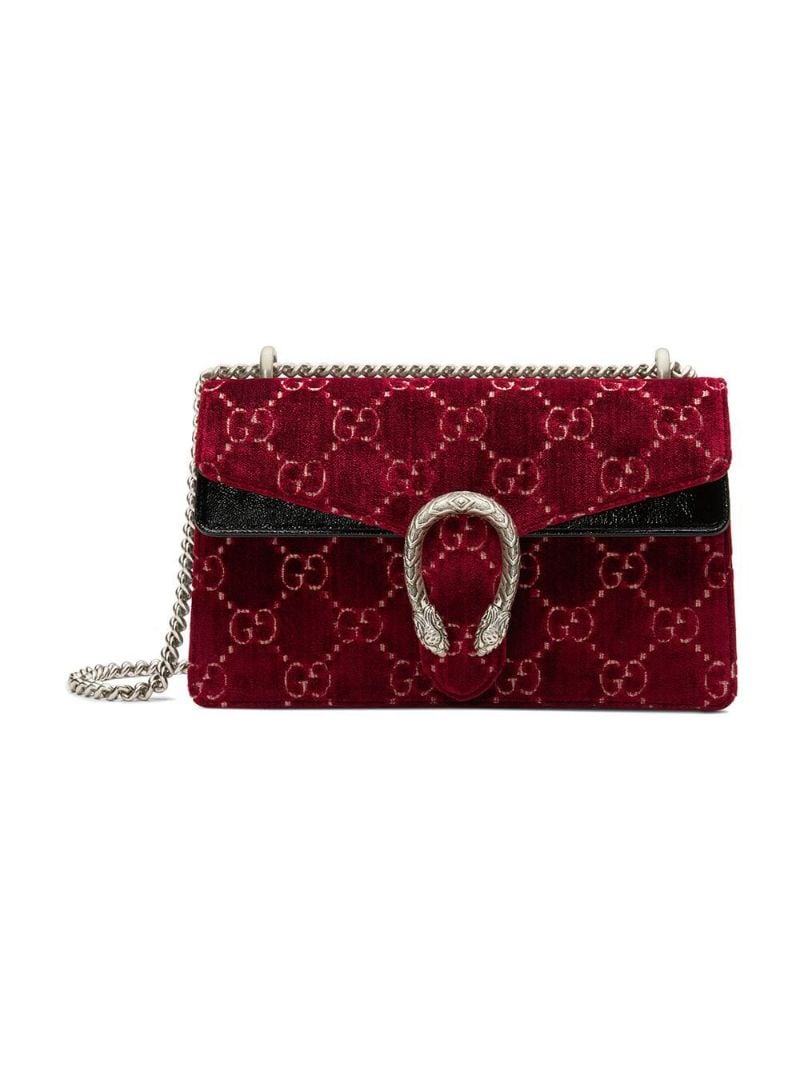 Gucci - red Dionysus GG velvet small shoulder bag - women - Velvet/Leather/Microfibre - One Size - Red