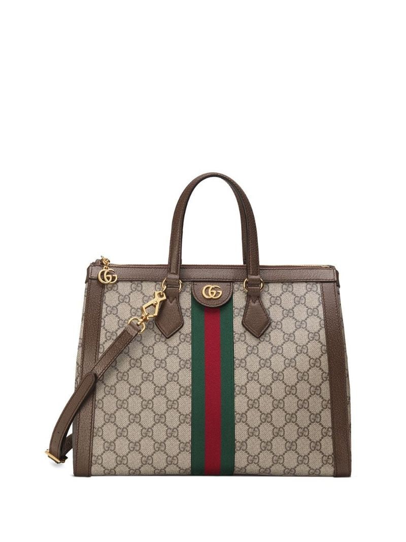 Gucci - Ophidia GG medium top handle bag - women - Canvas/Microfibre/Nylon/Leather - One Size - Neutrals