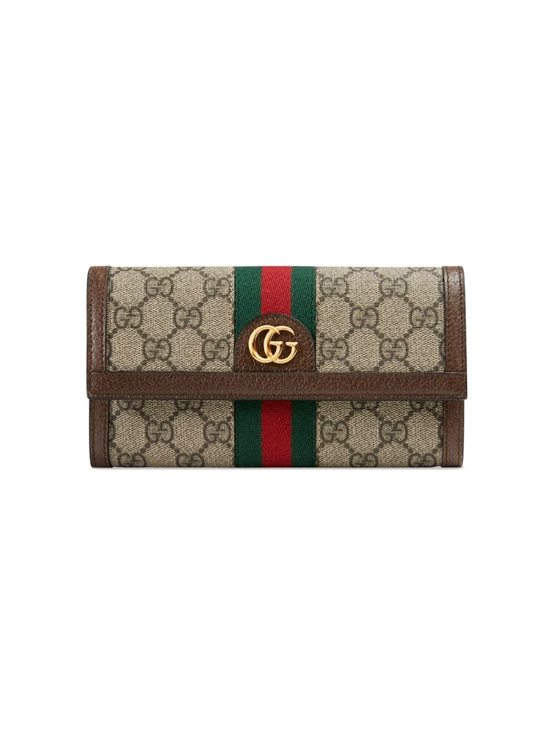 Gucci - Ophidia GG continental wallet - women - Canvas/Nylon/Leather - One Size - NEUTRALS