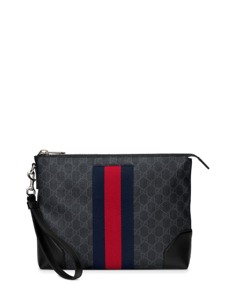 Gucci - GG Supreme pouch - men - Cotton/Nylon/Canvas - One Size - Black