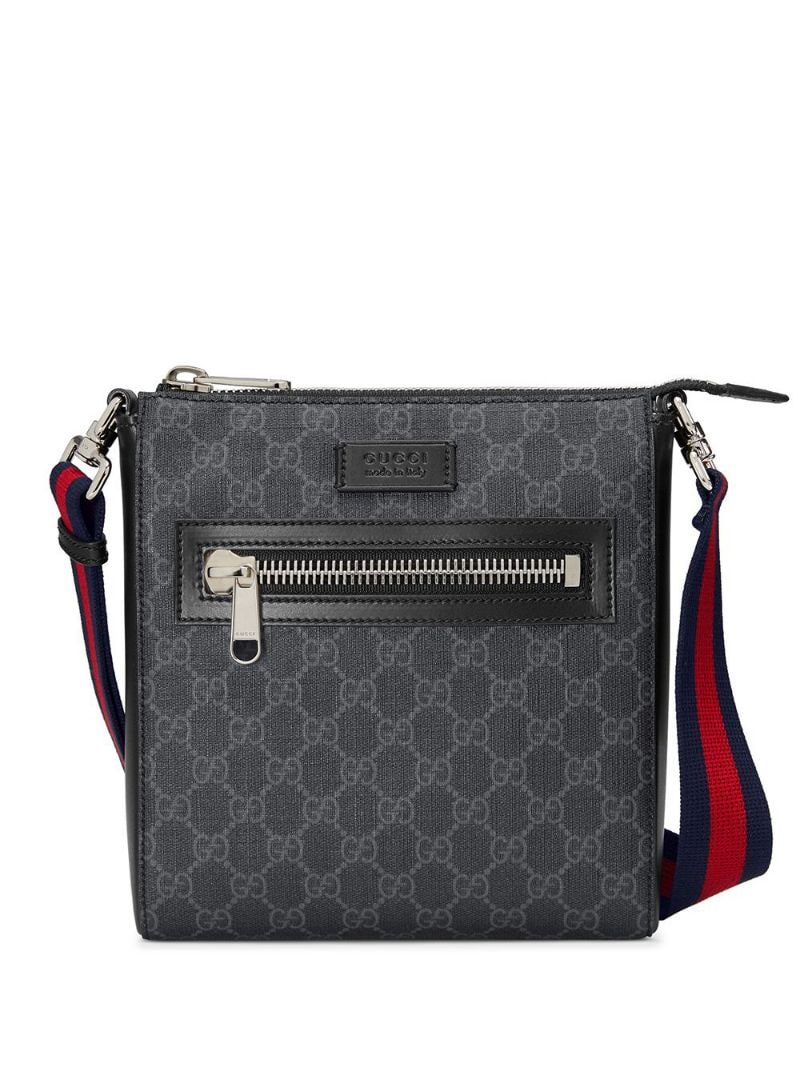 Gucci - GG Supreme small messenger bag - men - Nylon/Canvas/Cotton - One Size - Black