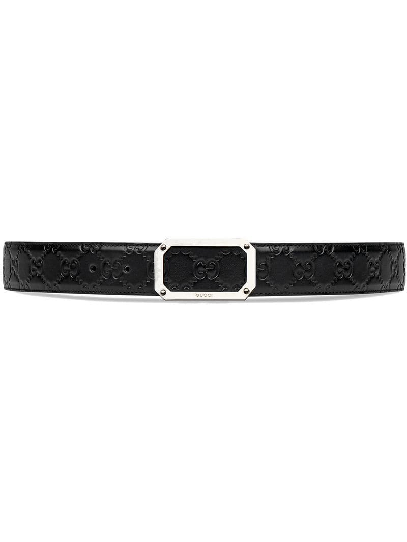Gucci - Gucci Signature leather belt - men - Leather - 85, 90, 80, 95, 100, 105 - Black