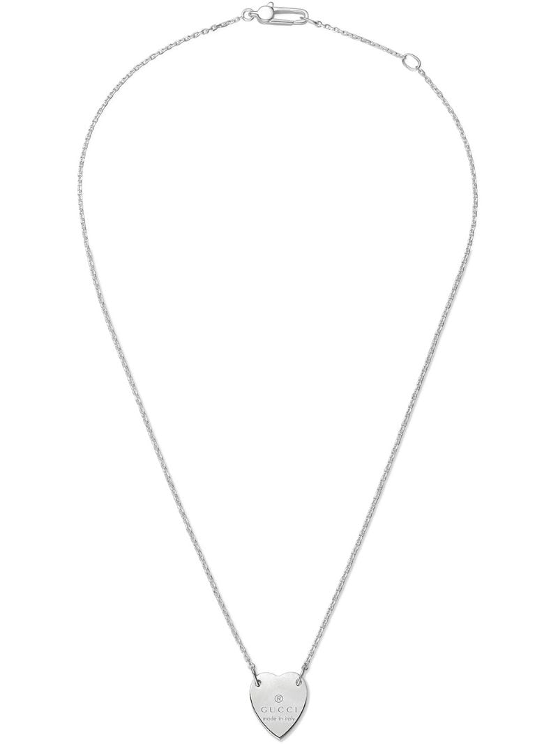 Gucci - Necklace with heart pendant - women - Sterling Silver - One Size - Metallic