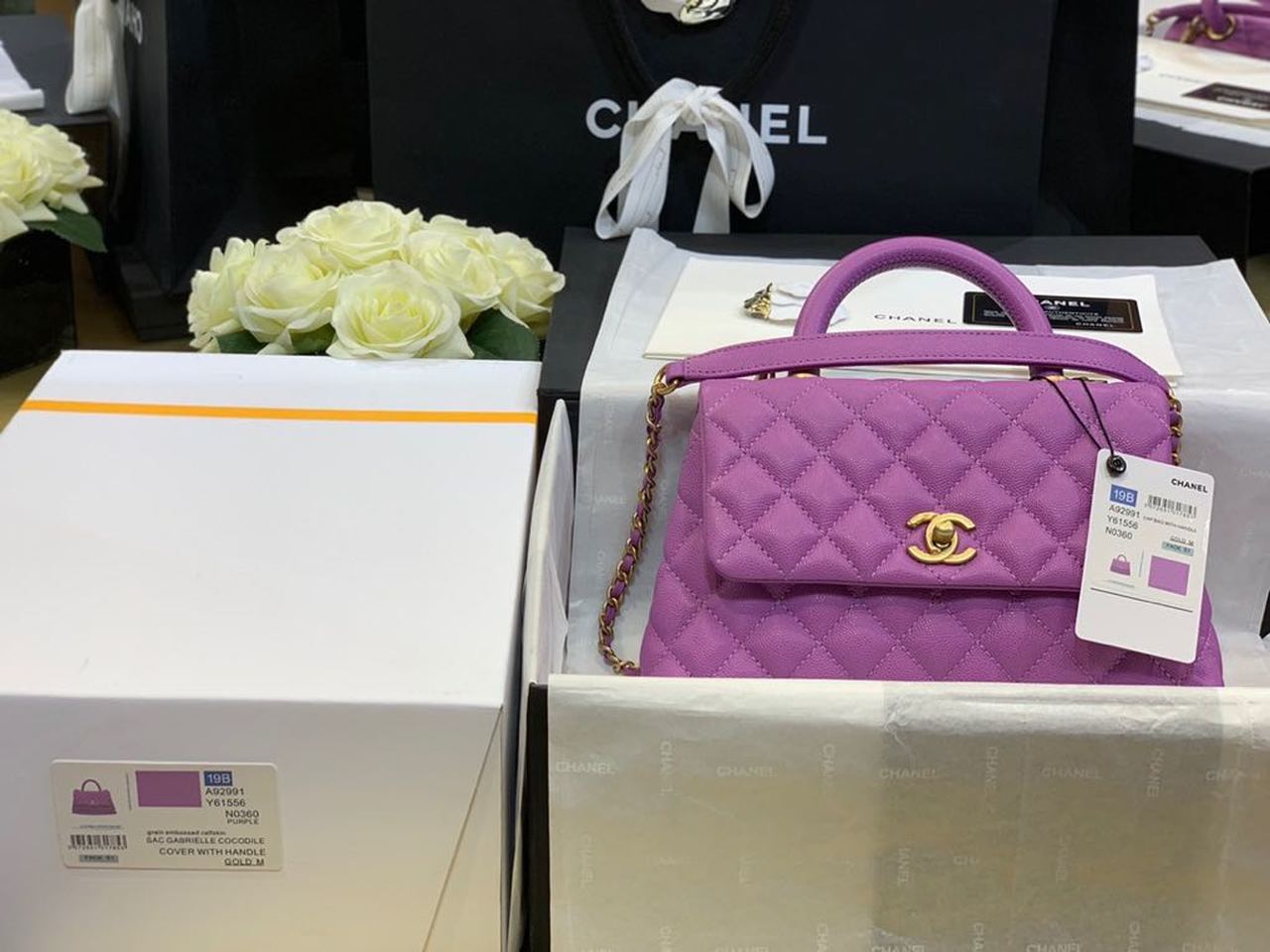 CHLMedium Purple , s , Flap Top Handle Crossbody Bag