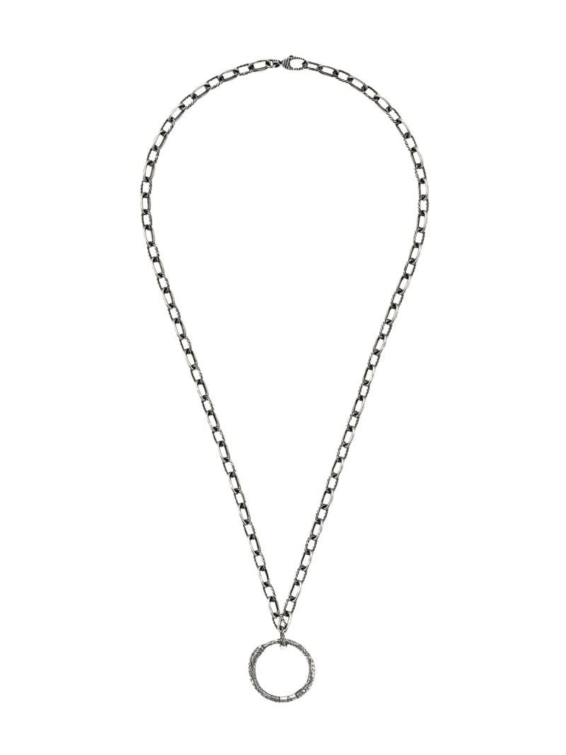 Gucci - Ouroboros pendant necklace - men - Sterling Silver - One Size - Metallic