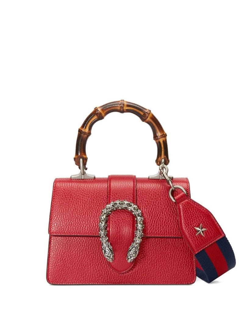 Gucci - Dionysus mini top handle bag - women - Nylon/Leather/Palladium/Cotton - One Size - Red