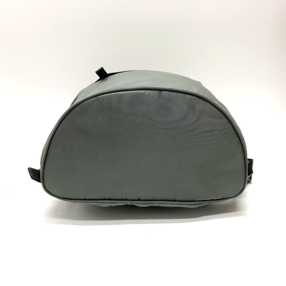 Backpack Gray Triangle Women Handbag Leather Logo