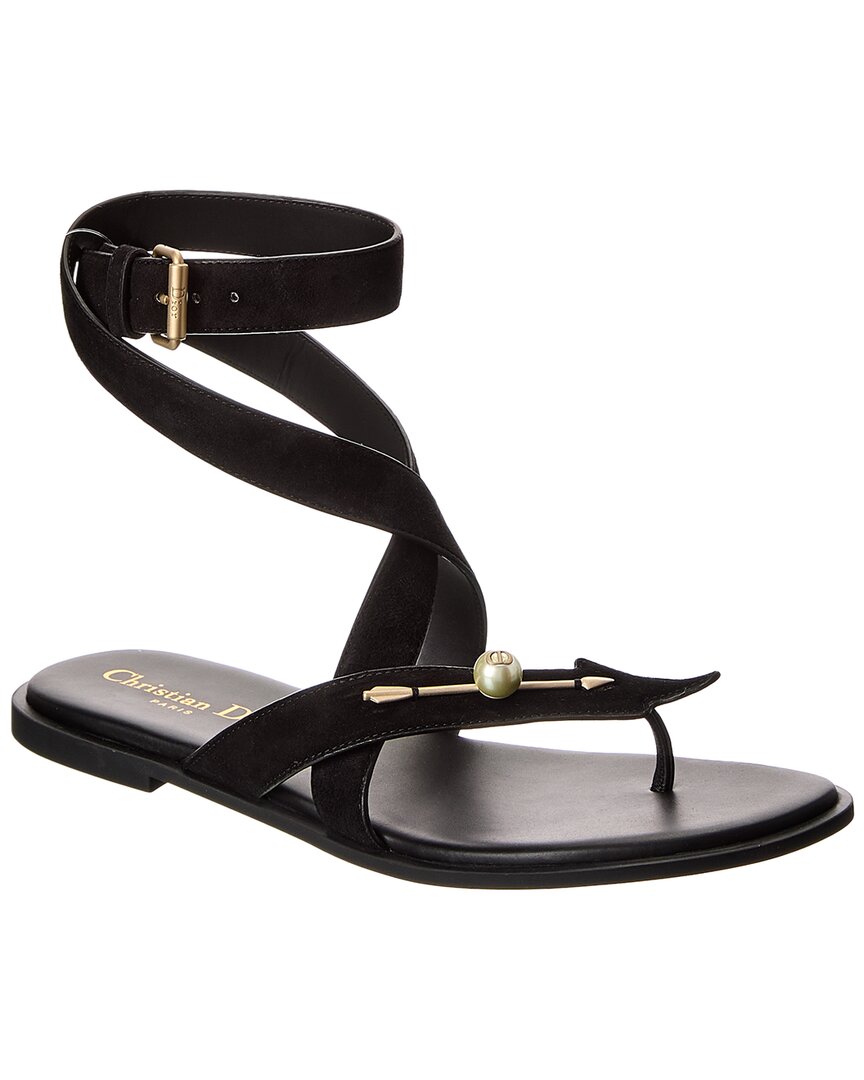 Dior Shoe D-Vinity Sandal Suede Black Shoes