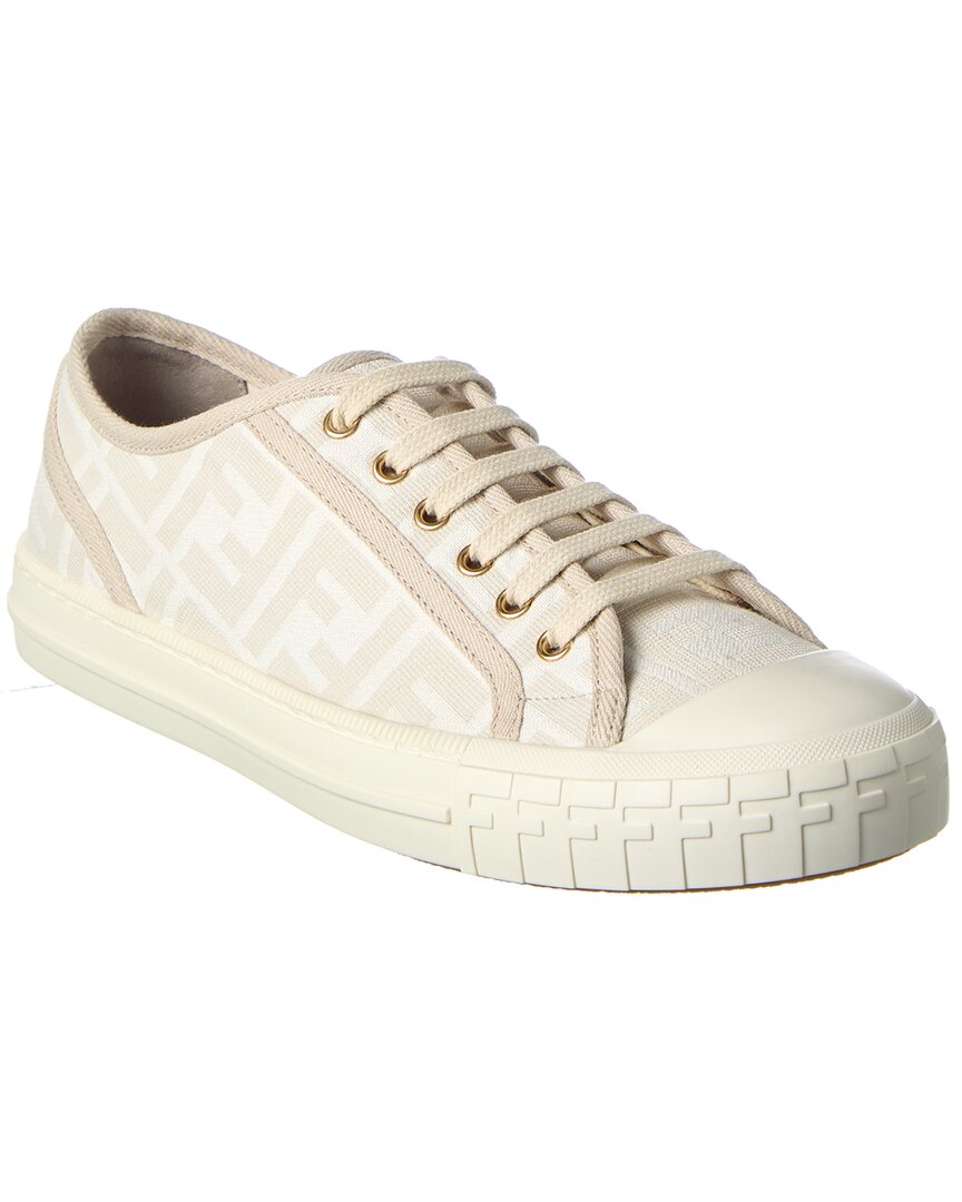 Fendi Shoe Domino Ff Jacquard Sneaker White Shoes