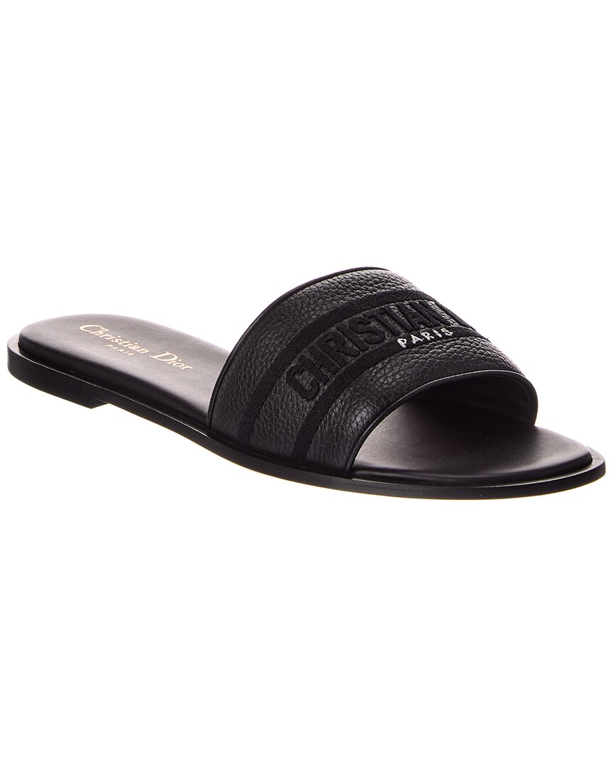 Dior Shoe Dway Sandal 2 Leather Black Shoes