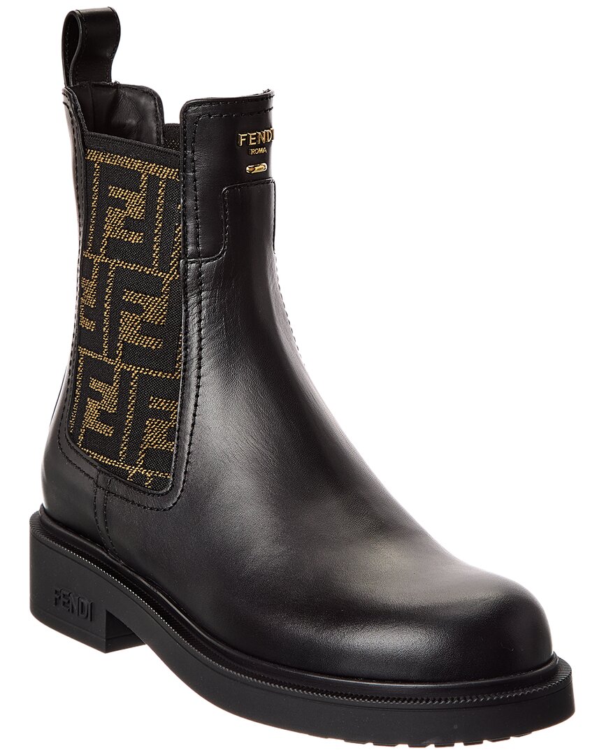 Fendi Shoe Filo Biker Boot 5 Leather Black Shoes