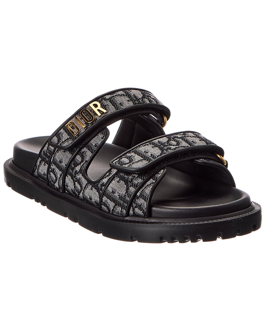 Dior Shoe act Oblique & Sandal 3 Leather Canvas Black Shoes