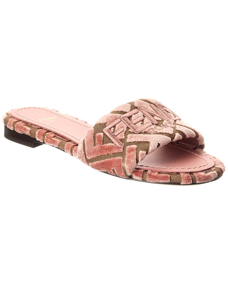 Fendi Shoe Sunshine Velvet Sandal 2 Brown Shoes