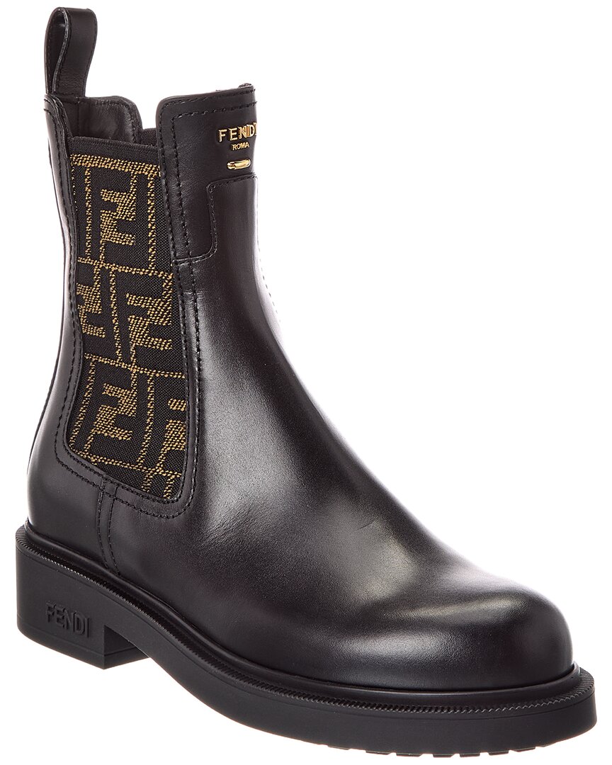 Fendi Shoe Filo Biker Boot 4 Leather Black Shoes