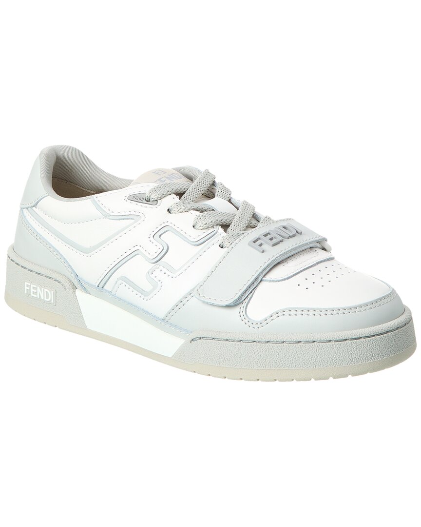 Fendi Shoe Match Sneaker 4 Leather White Shoes