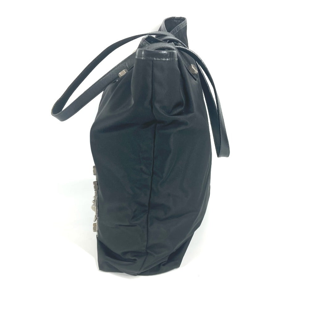 Tote Bag Skull Logo Leather Nylon