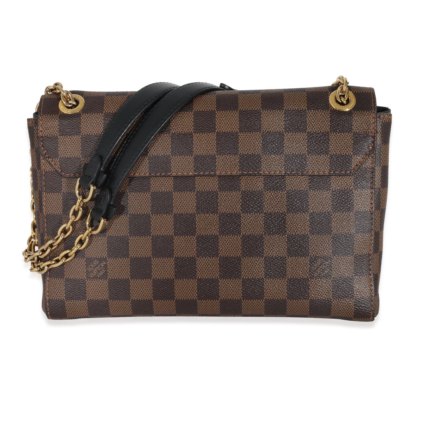 Louis Vuitton Damier Ebene Vavin PM Canvas Calfskin Black Handbag