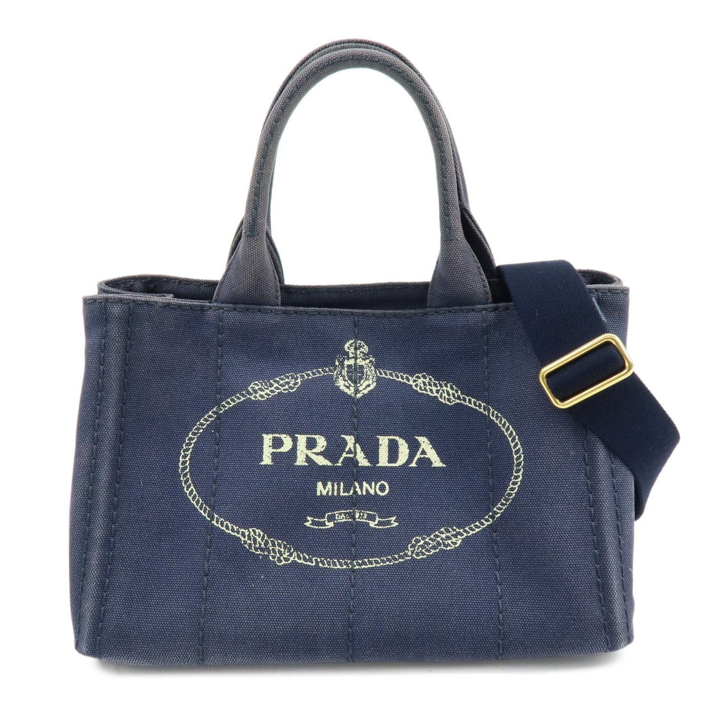 Bag Canapa 2Way Bag Hand Bag Canvas Navy Mini Mini Bag