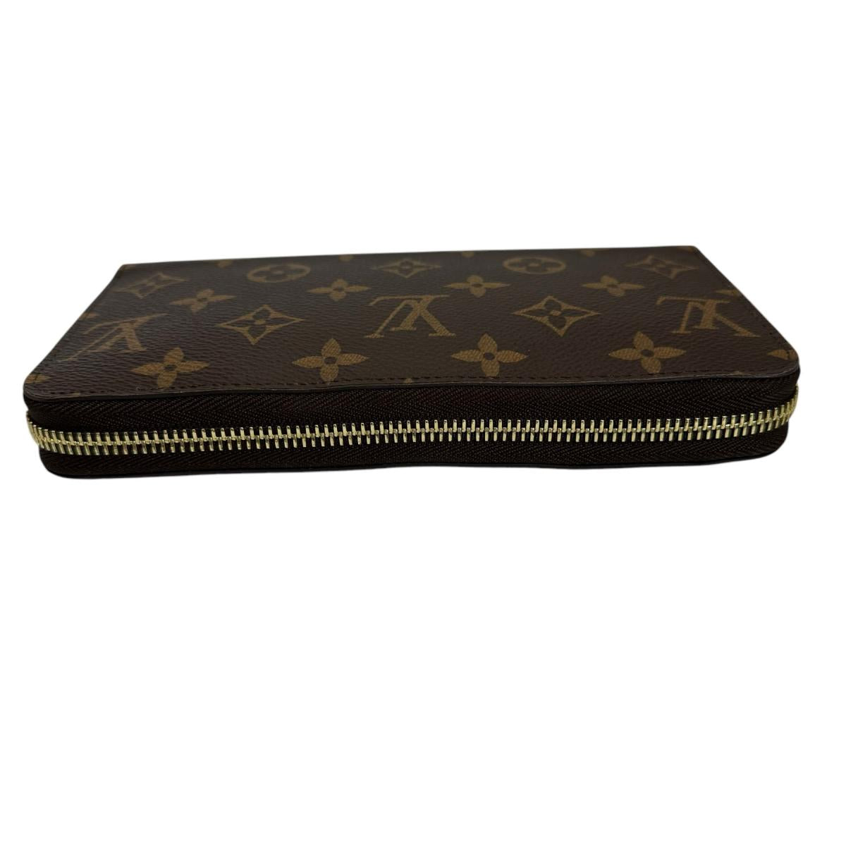 Louis Vuitton Long Purse M42616 Zip Around Monogram Canvas Brown Wallet Case 4
