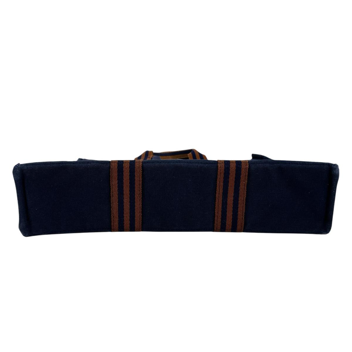 Hermes Tote Bag Cotton Handbag Business Bag Fool Toemm Navy