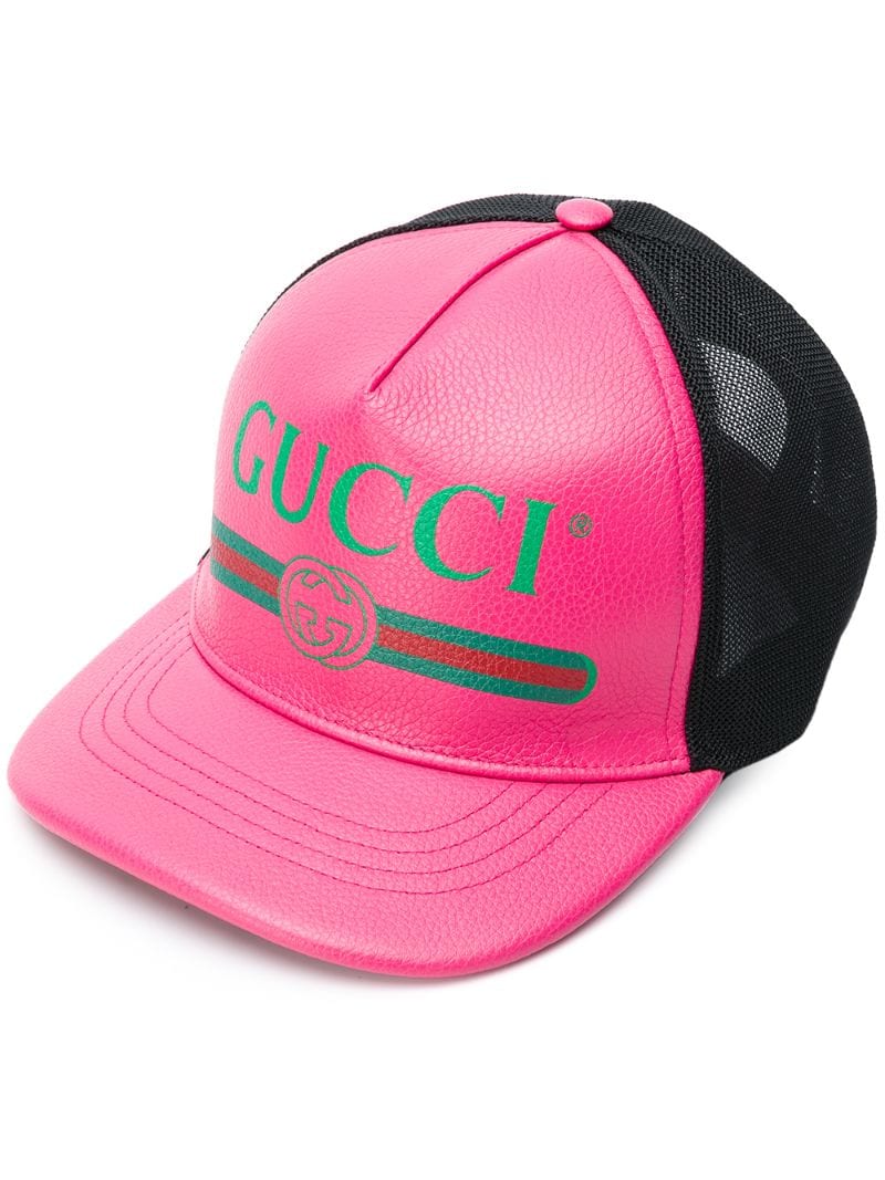 Gucci - front logo hat - men - Cotton/Polyester - S, M - PINK