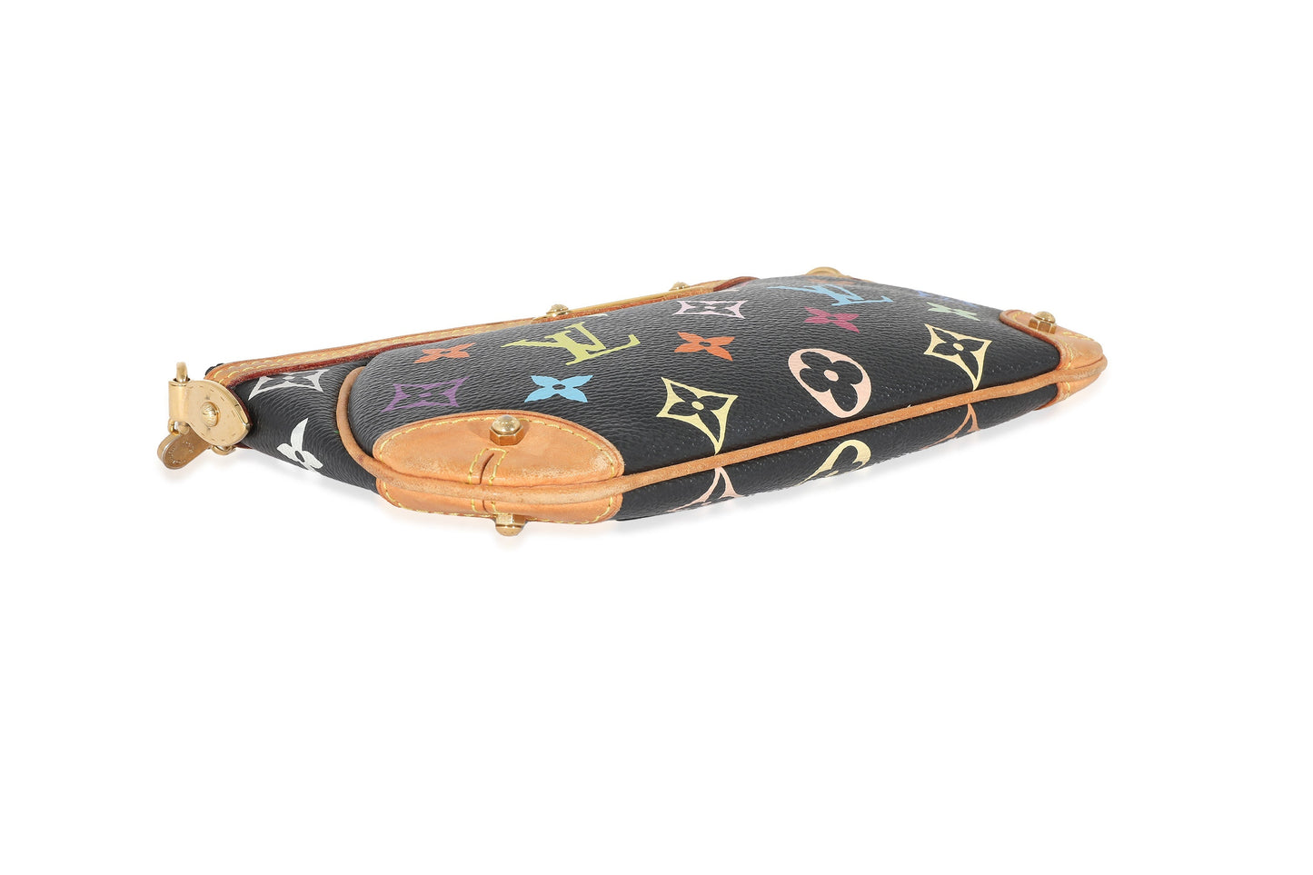 Louis Vuitton x Takashi Murakami Milla Pochette Canvas Black Multicolor Clutch Bag