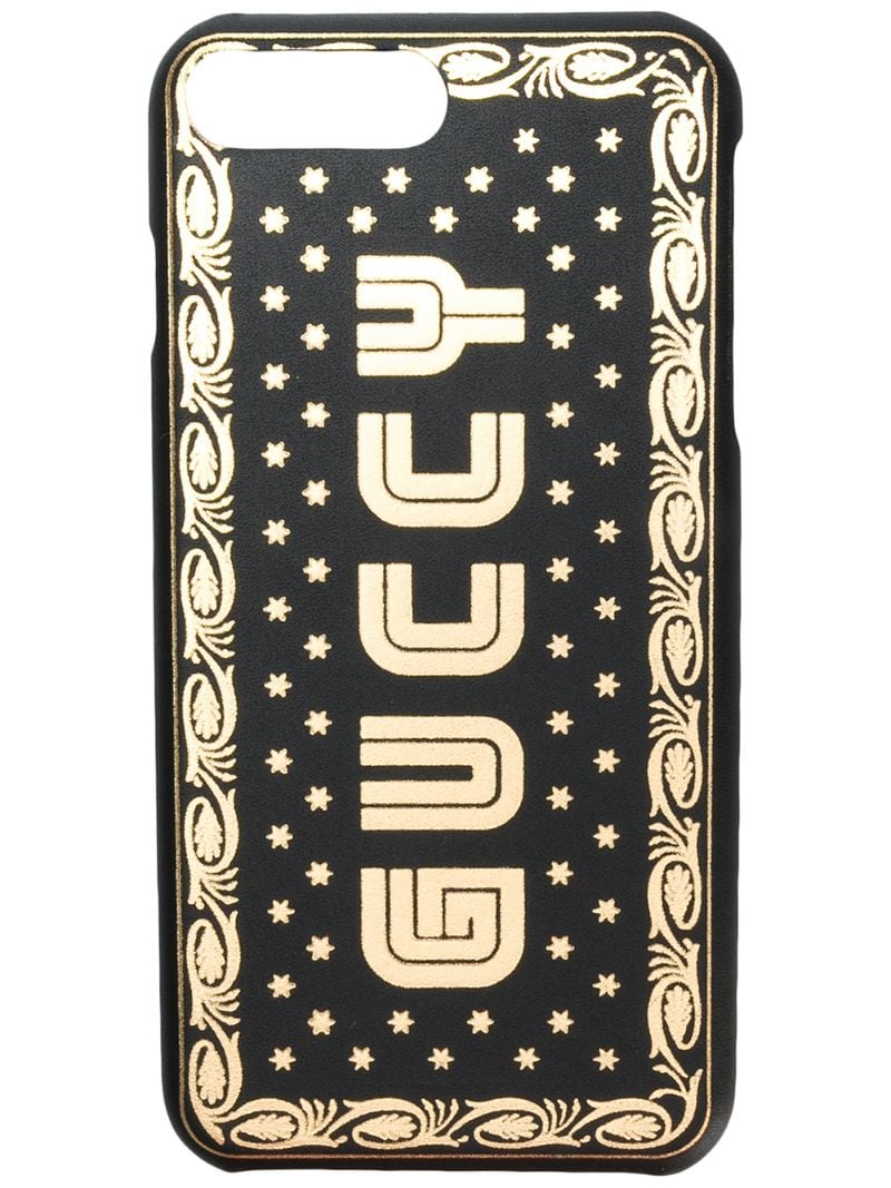 Gucci - Guccy iPhone 8 Plus case - men - Calf Leather - One Size - Black