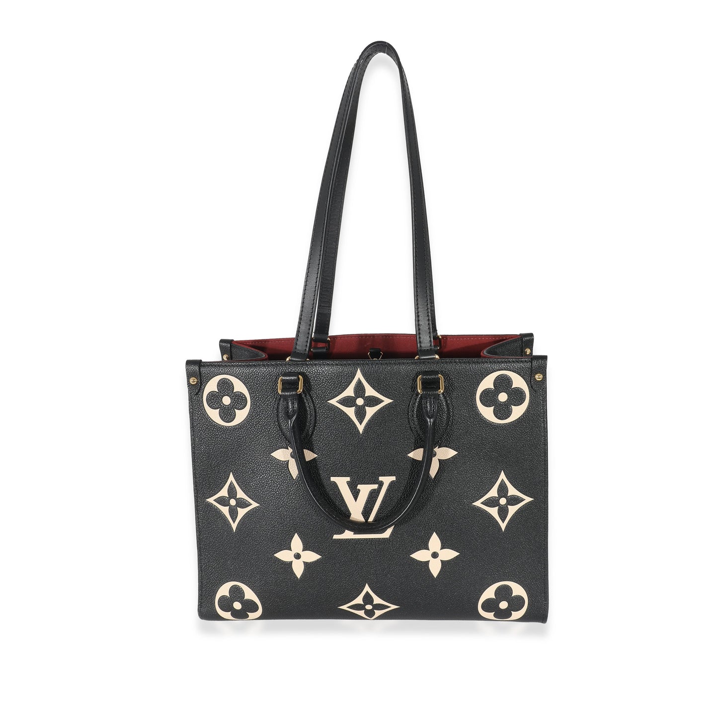 Louis Vuitton Empreinte Onthego MM Monogram Black Beige Handbag