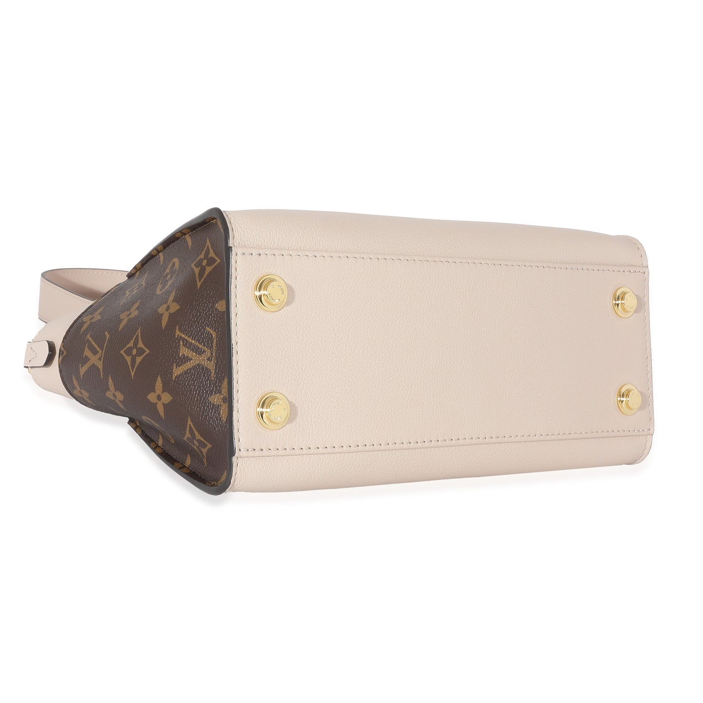 Louis Vuitton Greige On My Side PM Monogram Leather Canvas Handbag