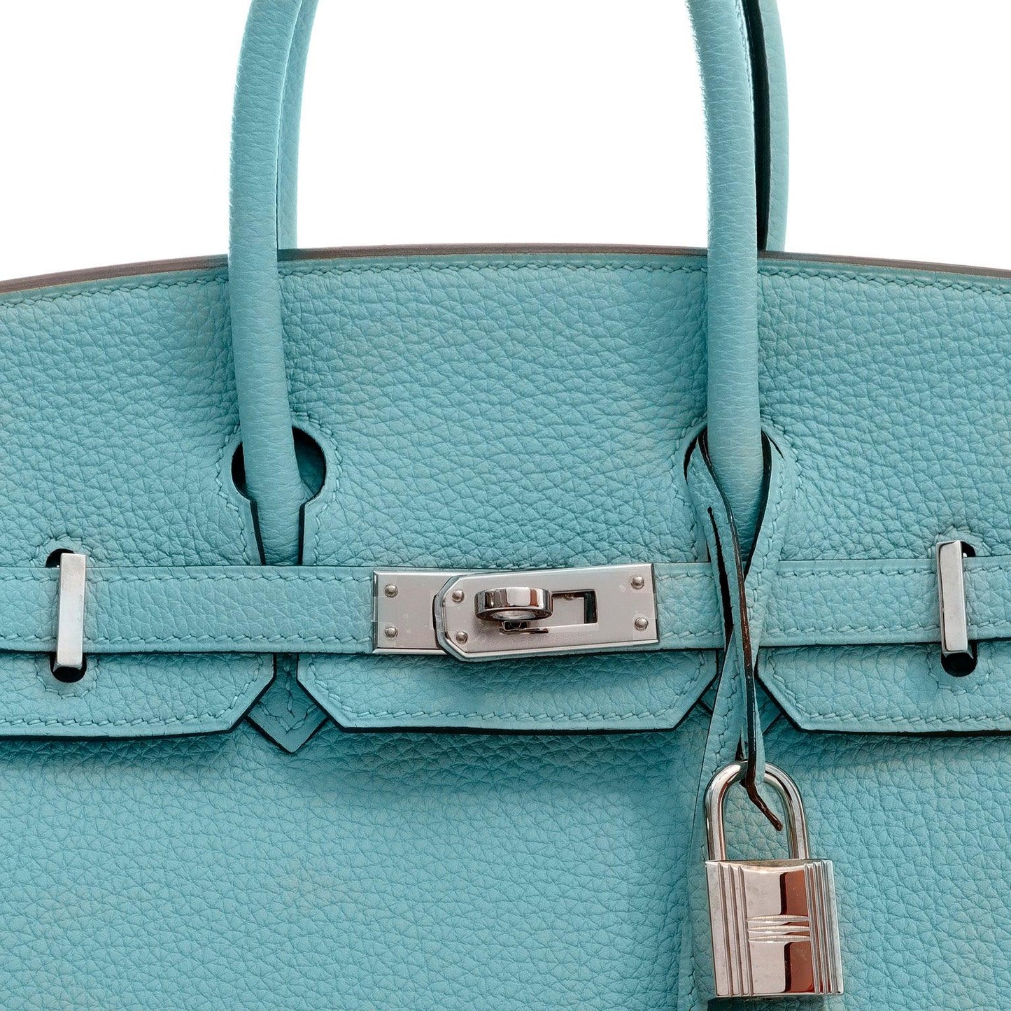 Hermes Robin Egg Togo W Palladium Hardware Handbag Blue Travel Bag
